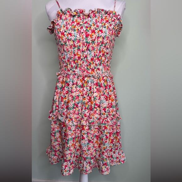 Jessica Simpson Floral Ditsy Smocked Sundress Medium - Picture 3 of 11